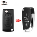 Dandkey Modified For Peugeot 107 207 307 307s 308 407 607 Entry Flip Car Remote Key Shell 2/3 Bttons Ce0536 Fob Va2/hu83 Blade -