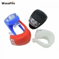 WasaFire Mini LED Luz de bicicleta de silicona Cabeza de luz de bicicleta Rueda trasera delantera Flash Impermeable Advertencia