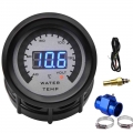 40 140℃ 2 In 1 Voltmeter Water Temperature Gauge Racing Digital Water Temp Meter Sensor with Joint Pipe Sensor Hose Adapter|Wate