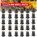 30PCS 50PCS Motorcycle M4 M5 M6 Metric Rubber Well Nuts Windscreen Windshield Fairing Cowls Fastener Screws Universal|Nuts &