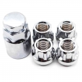 4 Wheel Nuts Locking 1 Key Racing M12x1.5 Wheel Locks Lug Nuts Anti Theft For Ford Hyundai Chevrolet Buick Kia Mazda Geely Byd -