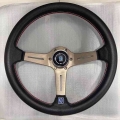 14" Inch Steering Wheel Auto Universal Racing Sport Steering Wheel 350mm Leather Handmade Sewing Thread ND20S0802|Steering