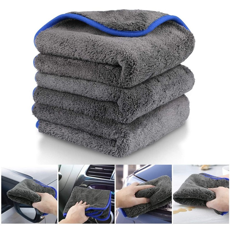 1200GSM 40x40CM Microfiber Car Cleaning Cloths Cars Drying Towel Microfiber Cloth for Car Home Polishing Washing Detailing|Spong