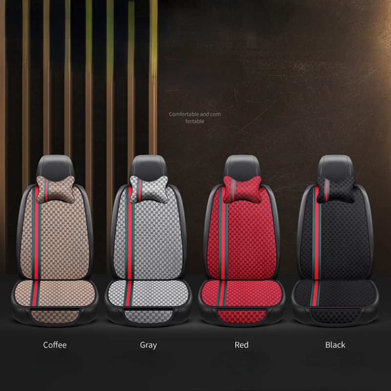 2022 Car Seat Cover Set Car Seat Belt Cover Car Cushion Set Linen Seat Cushion Universal Seat Covers For Cars Full Set - Automob